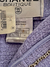 Load image into Gallery viewer, NWT New with Tags Chanel 98P, 1998 Spring Vintage Lilac/Blue double breasted jacket blazer FR 40