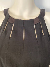 Load image into Gallery viewer, Chanel Black 11A, 2011 Fall halter pleated keyhole Dress Wool Satin US 6
