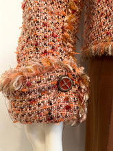 Load image into Gallery viewer, Rare Chanel 04P 2004 Spring Peach Pink Tweed Zip Up Jacket FR 38 US 4/6