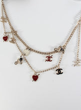 Load image into Gallery viewer, Chanel 10P 2010 Spring Coco Motorcycle Hearts Gold Chain Link Layered Belt/Necklace