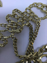 Load image into Gallery viewer, Rare 06C, 2006 Cruise Chanel cursive letters multi strand silver tone belt necklace 38” long