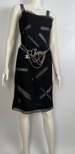 Load image into Gallery viewer, Vintage Chanel Boutique 98P, 1998 Spring Black Dress with Sheer Rectangles FR 34-38 US 2/4/6