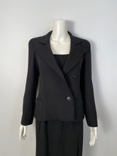 Load image into Gallery viewer, Vintage Chanel 98A, 1998 Fall Double Breasted Black Jacket Blazer FR 36 US 2/4