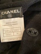 Load image into Gallery viewer, Chanel 07A 2007 Fall Black Gray Cashmere Pullover Tunic Sweater FR 40
