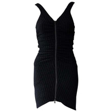 Load image into Gallery viewer, NWT New with Tags Black Chanel Fitted Contour Zip Up Mini Dress FR 40 US 4/6