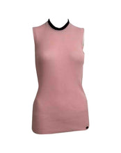 Load image into Gallery viewer, New with Tags Chanel 09A 2009 Fall pink knit pullover sleeveless cashmere sweater FR 40 US 4