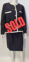 Load image into Gallery viewer, 1970’s Collection 16 Rare Chanel Vintage Navy Blue Skirt Suit FR 44