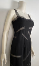 Load image into Gallery viewer, Vintage Chanel Boutique 98P, 1998 Spring Black Dress with Sheer Rectangles FR 34-38 US 2/4/6