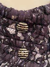 Load image into Gallery viewer, Chanel Navy Blue Cotton Camellia Floral Print Lace Dress FR 42 US 6