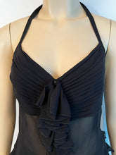 Load image into Gallery viewer, Chanel 03A 2003 Fall Black Sheer Halter Top Blouse FR 40 US 4/6