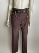 Load image into Gallery viewer, Chanel 05A 2005 Fall Tiny Pink Black Checks Pants Trousers FR 34 US 2/4