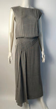 Load image into Gallery viewer, Vintage Chanel 99P 1999 Spring Grey 3 Piece Skirt Blouse Jacket Dress Outfit Set FR 36