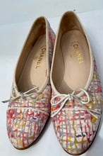 Load image into Gallery viewer, Chanel fabric multicolor ballet ballerina flats EU 38