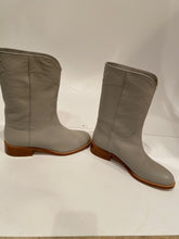 Load image into Gallery viewer, NIB New in Box Chanel 13C light grey cowboy riding boots EU 39.5