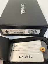 Load image into Gallery viewer, New in Box Chanel 07A 2007 Fall Black Leather Luggage Tag