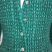 Load image into Gallery viewer, Chanel 06C Cruise Resort Green Tweed wool knit Jacket Blazer FR 38 US 6