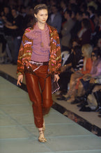Load image into Gallery viewer, NWT New with Tags Chanel 01A, 2001 Fall Autumn Vintage Leather Pants Leggings Rust Color FR 40 US 2/4/6