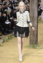 Load image into Gallery viewer, Chanel 10P, 2010 Spring Black Tulle Layered Lace Skirt FR 42 US 4/6
