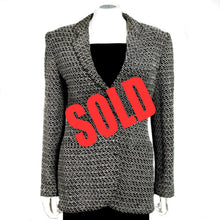 Load image into Gallery viewer, Vintage Chanel 98P, 1998 Spring black white blazer jacket FR 38 US 4