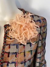 Load image into Gallery viewer, Vintage Chanel Large Oversized Camellia Silk Flower Peach/Pink Pin Brooch