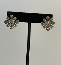 Load image into Gallery viewer, Chanel 06A 2006 Fall Silver Tone Pierced Stud Crystal CC Earrings