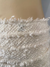 Load image into Gallery viewer, Rare Chanel 04C, 2004 Cruise Resort Ecru Tweed Fringe Skirt FR 38