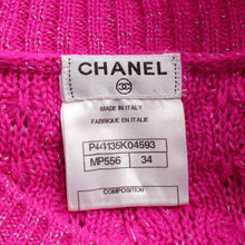 Load image into Gallery viewer, Chanel 2012 Fall 12A Pink Fuchsia Sweater w attached Scarf FR 34