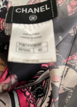 Load image into Gallery viewer, Chanel 10A 2010 Pre-Fall Paris Shanghai Black/Pink Samurai Silk Blouse FR 42 US 8/10