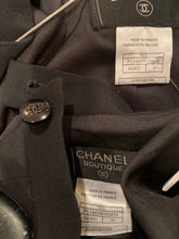 Load image into Gallery viewer, Vintage Chanel 98A, 1998 Fall black skirt suit FR 36