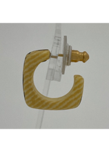 Load image into Gallery viewer, Chanel 02P, 2002 Spring Vintage Pierced Wooden CC Collage Earrings