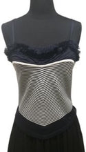 Load image into Gallery viewer, Vintage Chanel 02C 2002 Cruise Resort Twinset Spaghetti Strap Top Cardigan Navy Blue White FR 34 US 2