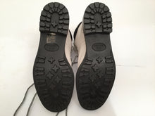 Load image into Gallery viewer, Chanel Black White Logo Lace Up Fall Winter Combat ankle Boots EU 36.5 US 6