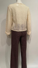 Load image into Gallery viewer, Vintage Chanel 98A 1998 Fall winter white sweater Lace Blouse FR 34 US 4/6